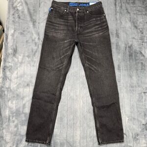 HUGO Boss Jonah Straight Leg Jeans Mens 30x32 Washed Black Cotton 50511507 NEW